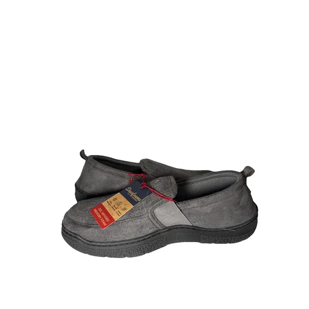 Dearfoams Cozy Comfort men's slippers Grey Size Small 7-8